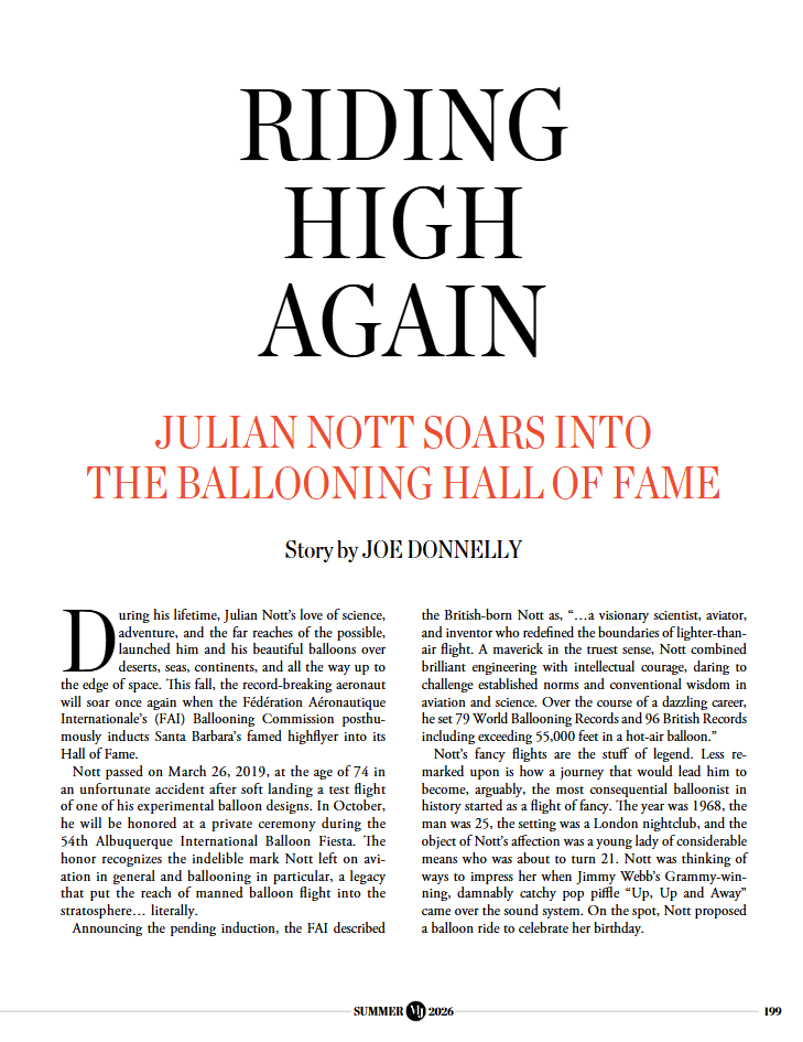 Julian Nott Montecito Journal June 2026
