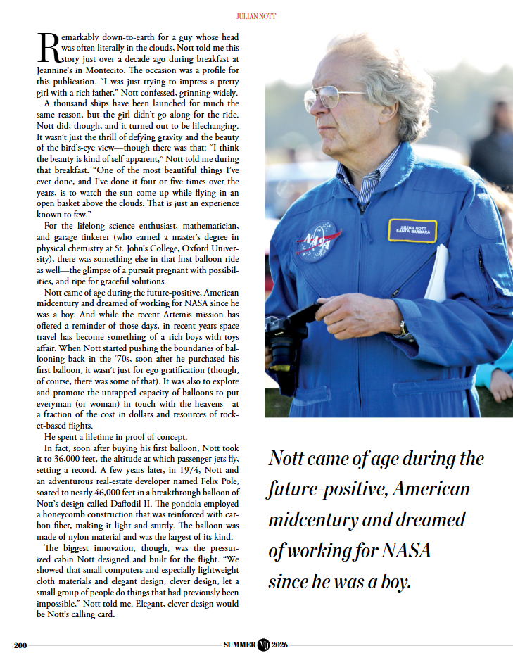 Julian Nott Montecito Journal June 2026